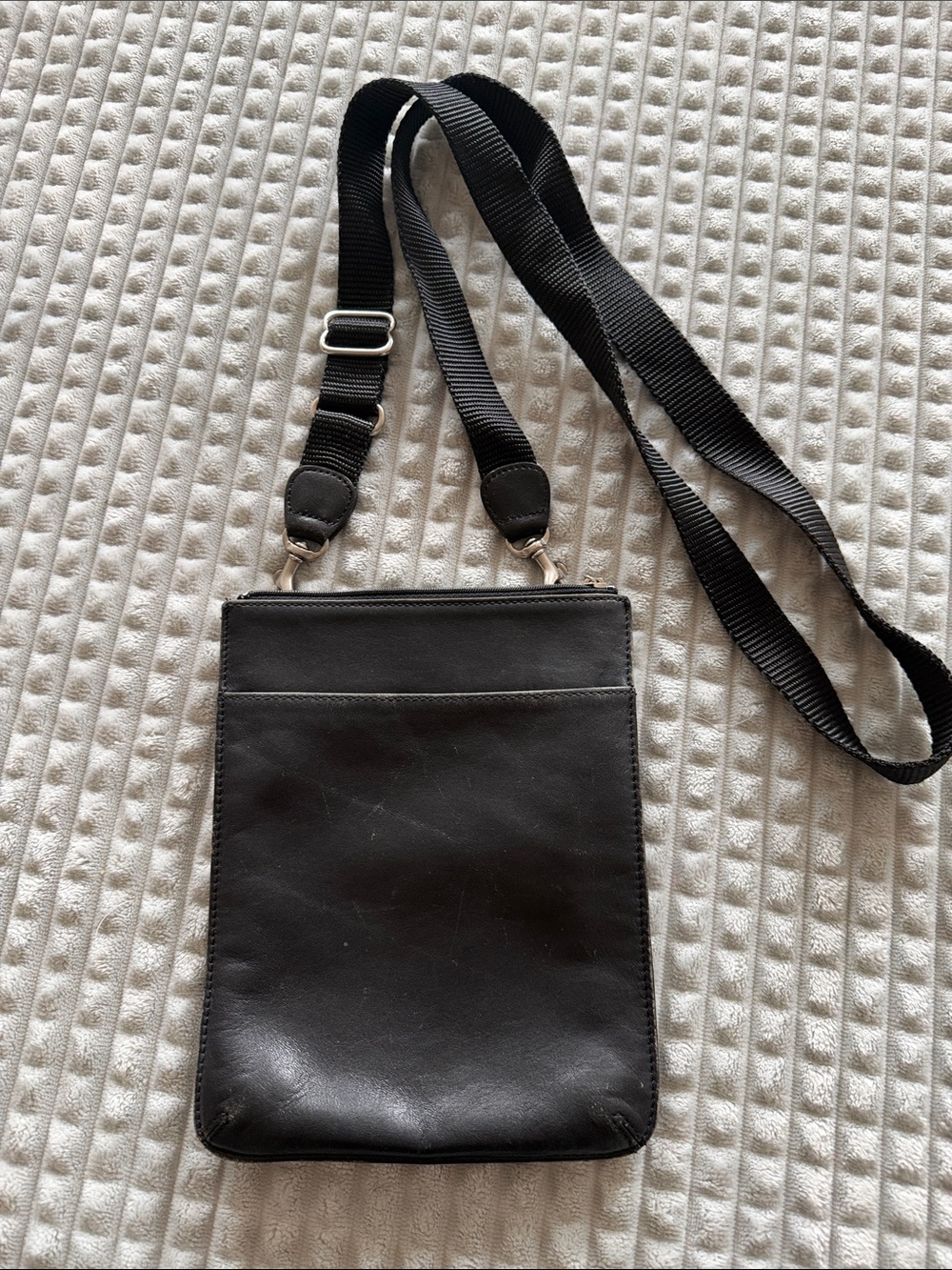Coach Black Leather Crossbody Bag with Adjustable Strap